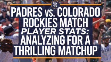 Padres vs. Colorado Rockies Match Player Stats